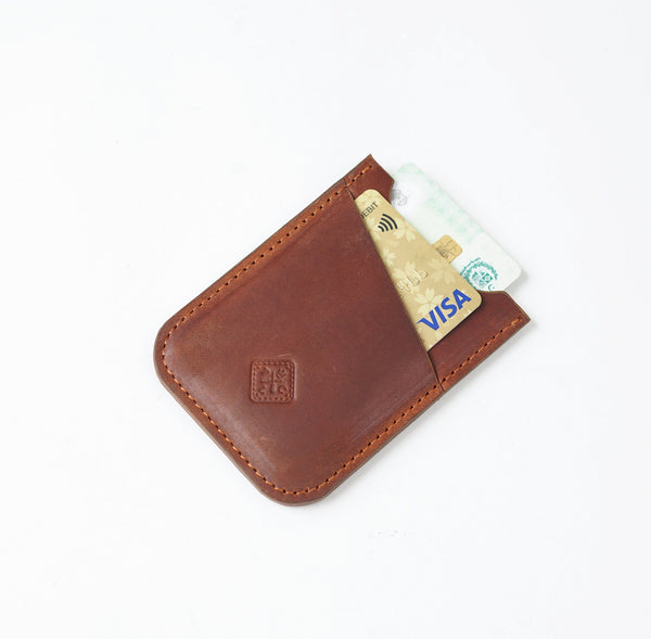 Vertical Card Case - Tan Brown