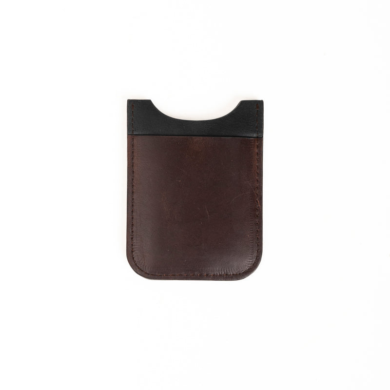 Vertical Card Case - Dark Brown