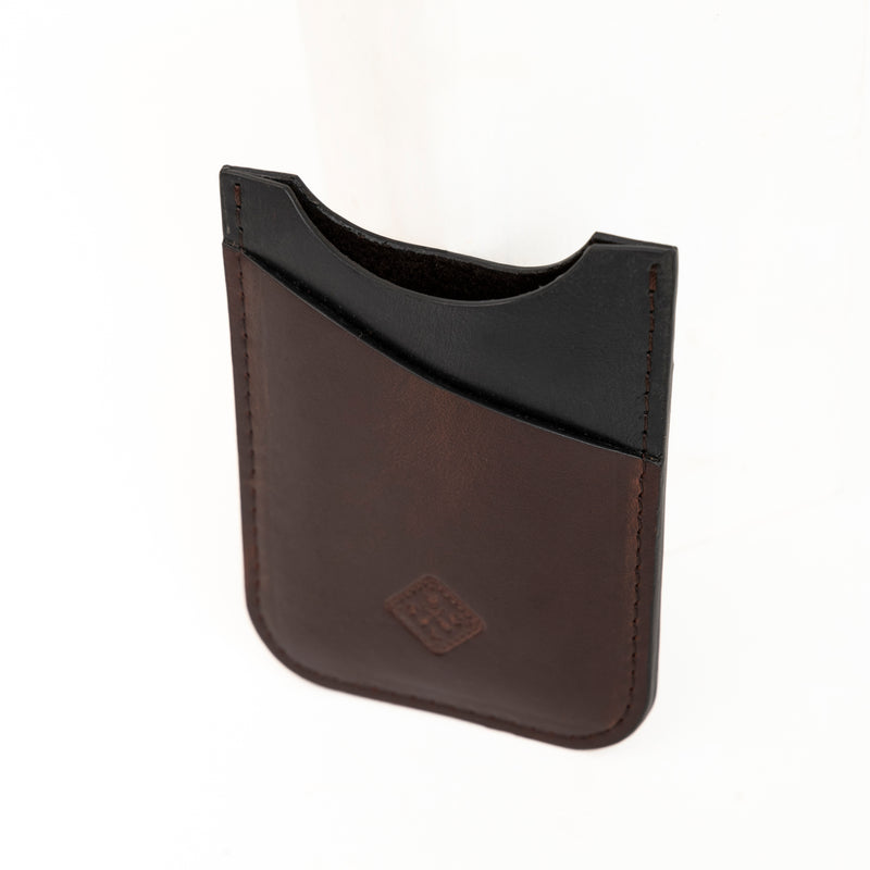 Vertical Card Case - Dark Brown